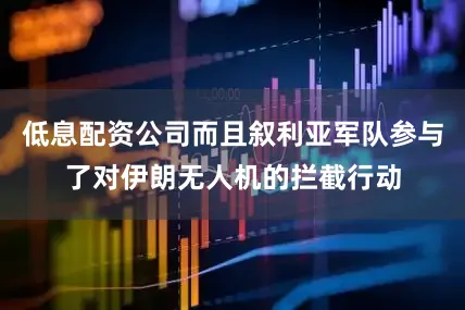 低息配资公司而且叙利亚军队参与了对伊朗无人机的拦截行动
