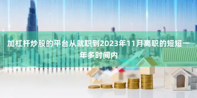 加杠杆炒股的平台从就职到2023年11月离职的短短一年多时间内